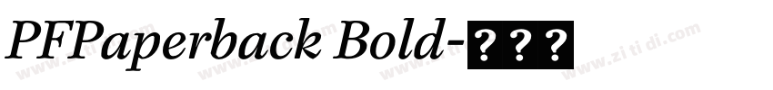 PFPaperback Bold字体转换